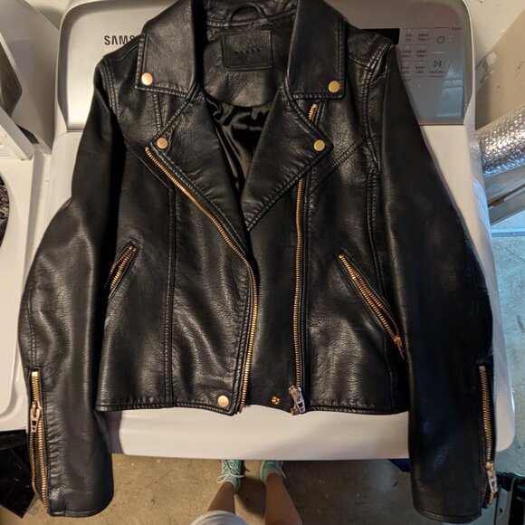 Vegan Leather Jacket - Picture 1 of 7